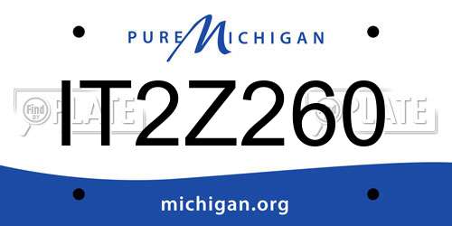 IT2Z260 Michigan License Plate
