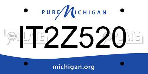 IT2Z520 Michigan License Plate