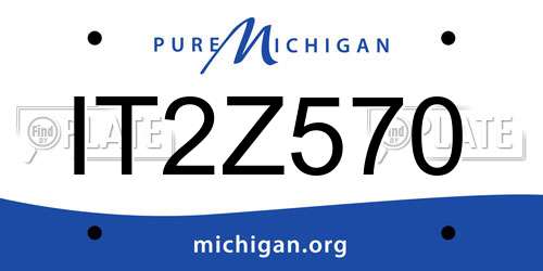 IT2Z570 Michigan License Plate