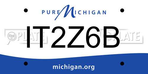 IT2Z6B Michigan License Plate