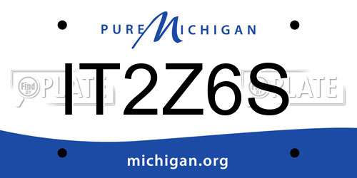 IT2Z6S Michigan License Plate