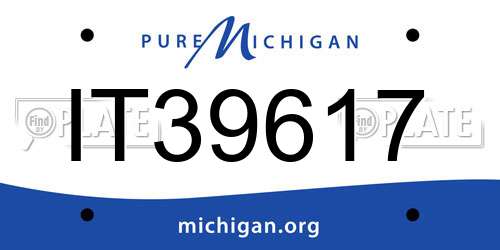 IT39617 Michigan License Plate