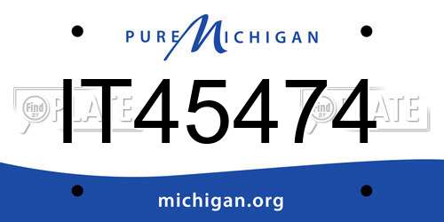 IT45474 Michigan License Plate