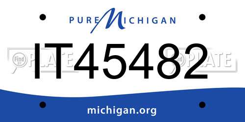 IT45482 Michigan License Plate