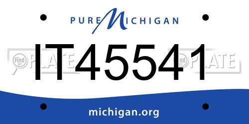 IT45541 Michigan License Plate