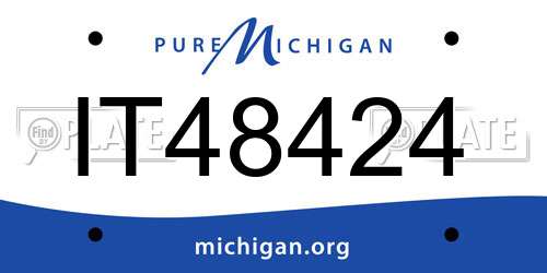 IT48424 Michigan License Plate