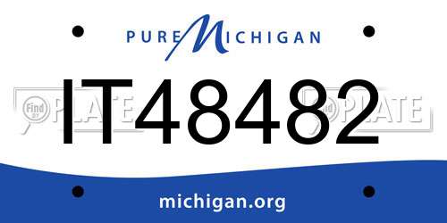 IT48482 Michigan License Plate