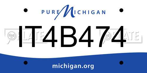 IT4B474 Michigan License Plate