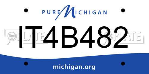 IT4B482 Michigan License Plate
