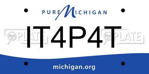IT4P4T Michigan License Plate