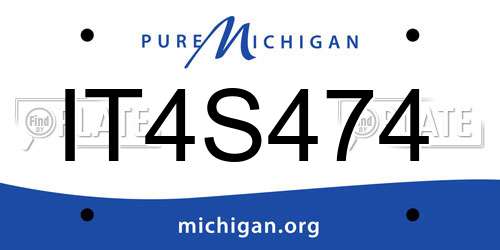 IT4S474 Michigan License Plate