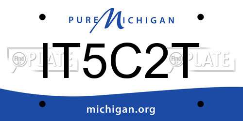 IT5C2T Michigan License Plate