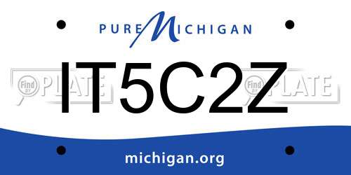 IT5C2Z Michigan License Plate