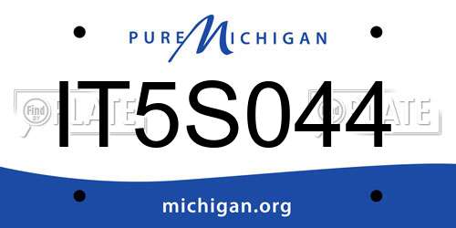 IT5S044 Michigan License Plate