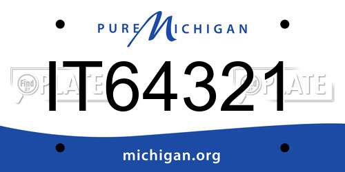IT64321 Michigan License Plate