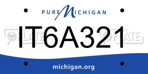 IT6A321 Michigan License Plate
