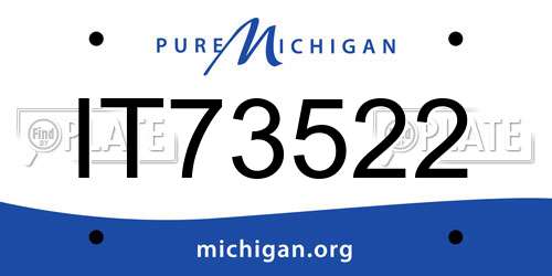 IT73522 Michigan License Plate