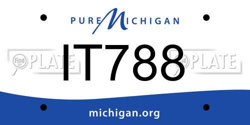 IT788 Michigan License Plate