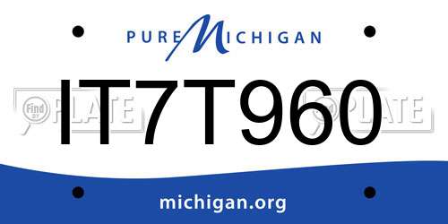 IT7T960 Michigan License Plate
