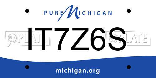 IT7Z6S Michigan License Plate