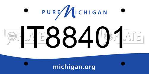 IT88401 Michigan License Plate