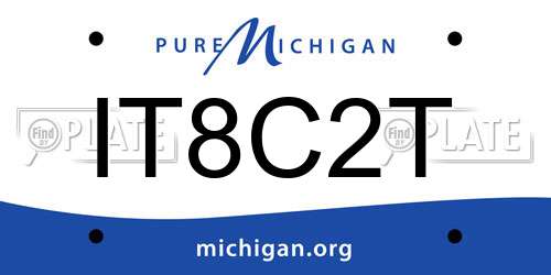 IT8C2T Michigan License Plate
