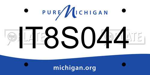 IT8S044 Michigan License Plate