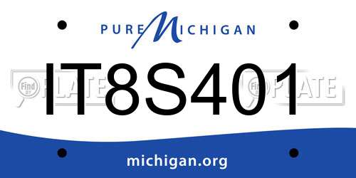 IT8S401 Michigan License Plate