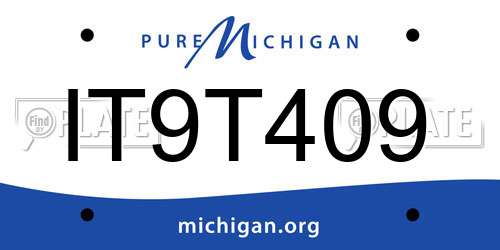 IT9T409 Michigan License Plate