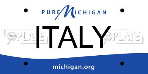 ITALY Michigan License Plate