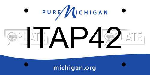 ITAP42 Michigan License Plate