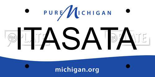 ITASATA Michigan License Plate