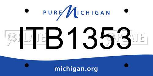 ITB1353 Michigan License Plate