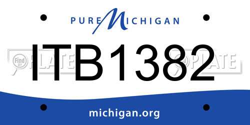 ITB1382 Michigan License Plate