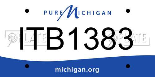 ITB1383 Michigan License Plate