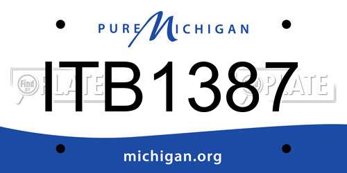 ITB1387 Michigan License Plate
