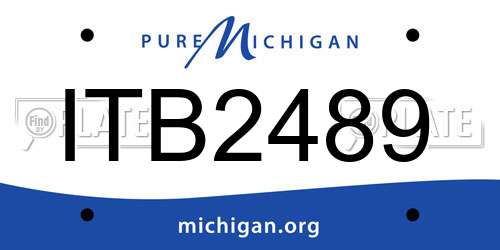 ITB2489 Michigan License Plate
