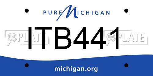 ITB441 Michigan License Plate