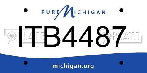 ITB4487 Michigan License Plate