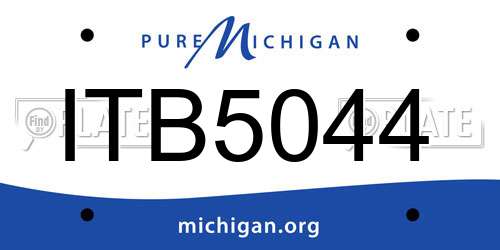 ITB5044 Michigan License Plate