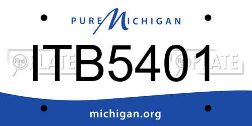 ITB5401 Michigan License Plate