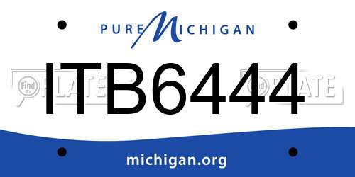 ITB6444 Michigan License Plate