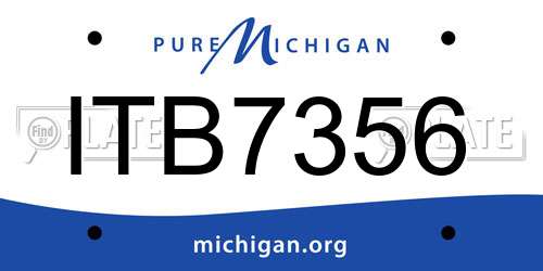 ITB7356 Michigan License Plate