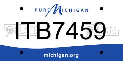 ITB7459 Michigan License Plate