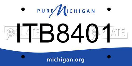 ITB8401 Michigan License Plate