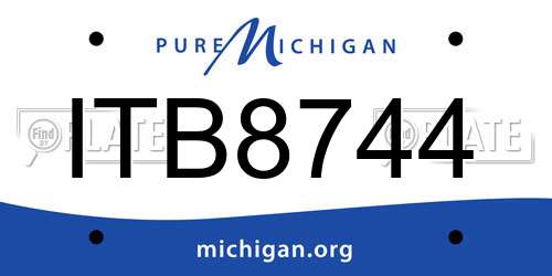 ITB8744 Michigan License Plate