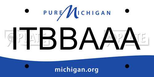 ITBBAAA Michigan License Plate