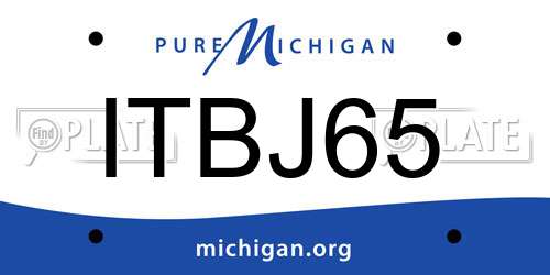 ITBJ65 Michigan License Plate