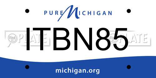 ITBN85 Michigan License Plate