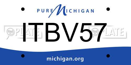 ITBV57 Michigan License Plate